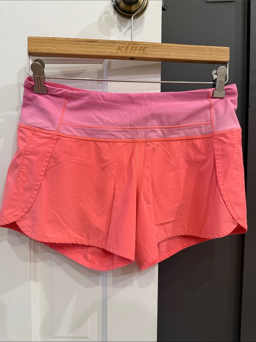 Women's Lululemon Two-Tone Pink Performance Shorts